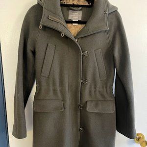 J Crew Nello Gori Stadium Cloth Hooded Wool Coat